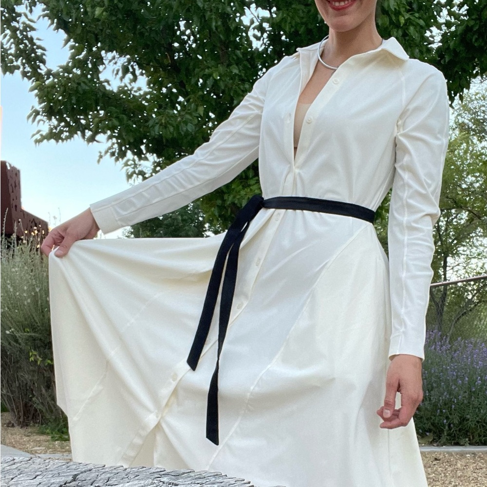 Athleta Cosmic Layer Dress in Magnolia White XS